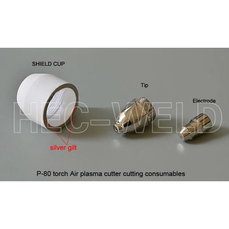 2018New Panasonic P80 Plasma Cutting Cutter Torch Consumables, Plasma Electrodes Cutting knife Free Shipping 50PK