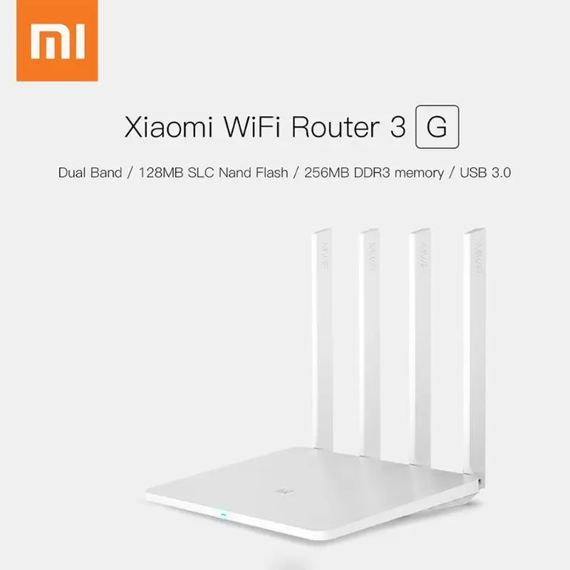 

Xiaomi Mi Wireless WiFi Router 3G R3Gv2 128MB Large Flash +256MB 4 Antenna 2.4G/5GHz Wifi Extender Router APP Control