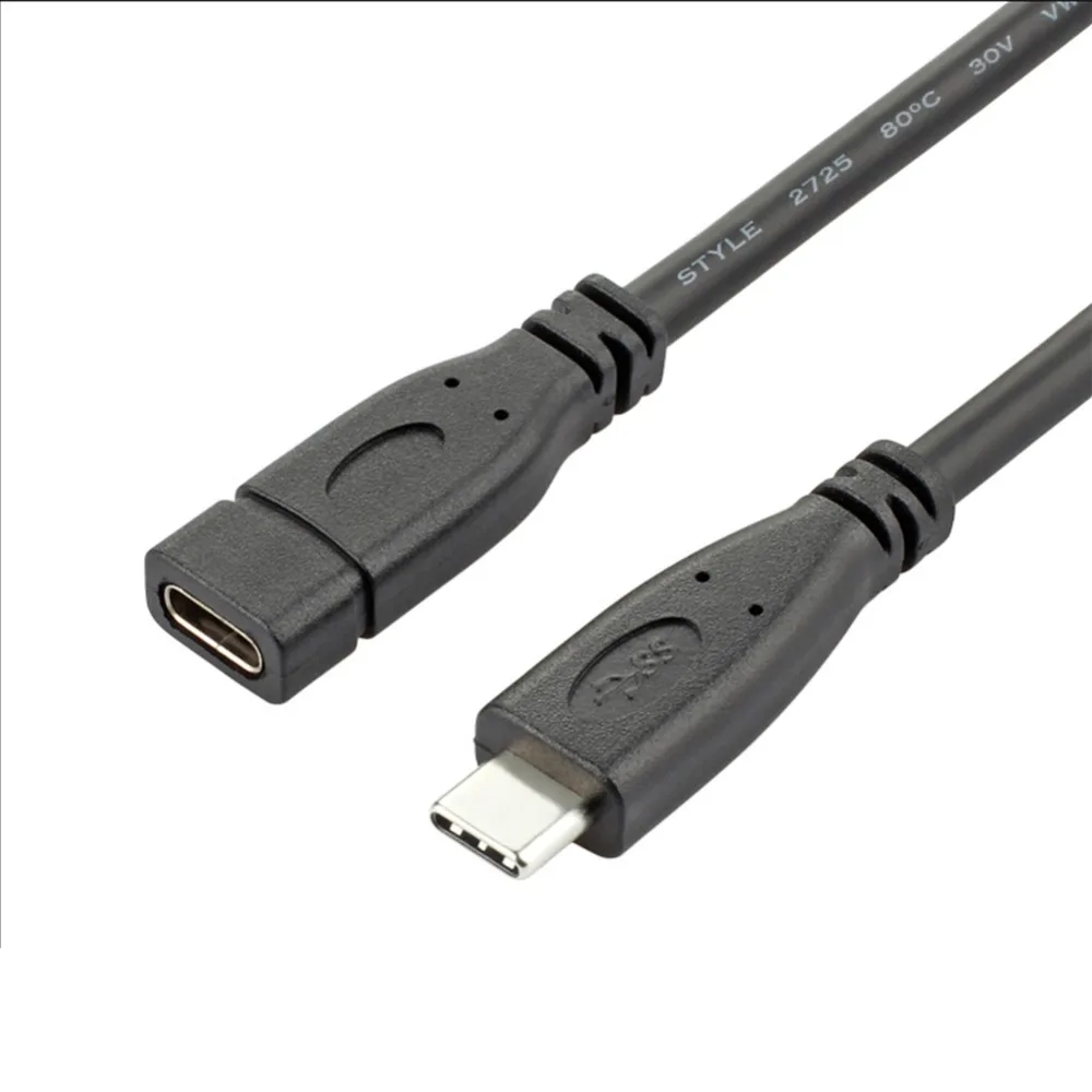 

USB Extension Cable Connector Type C 3.1 Male to Type-C Female USB-C Power Delivery Fast Charger