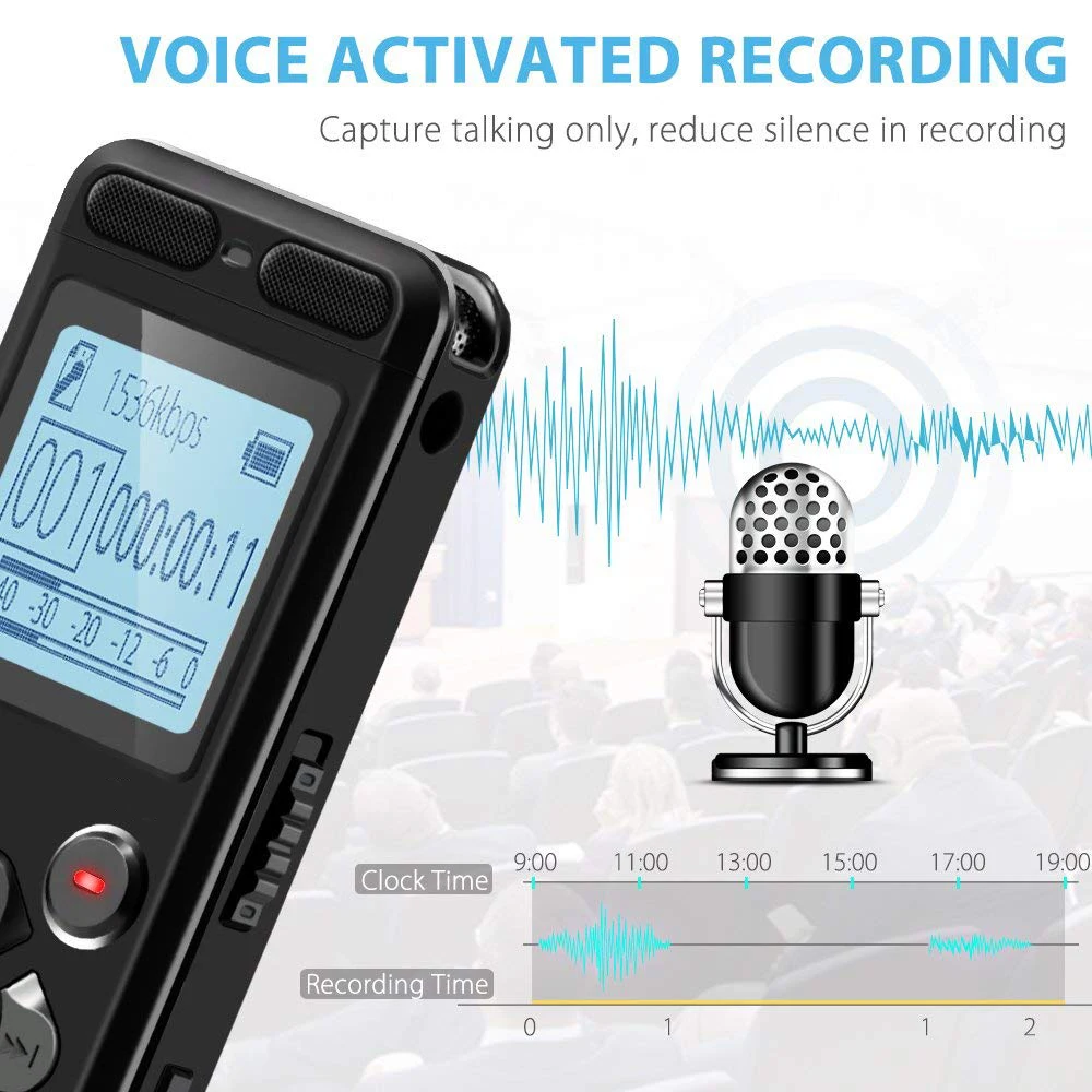 Vandlion V36 Профессиональный Мини цифровой диктофон с длительной записью голосовой активации диктофон usb-накопитель gravador de voz