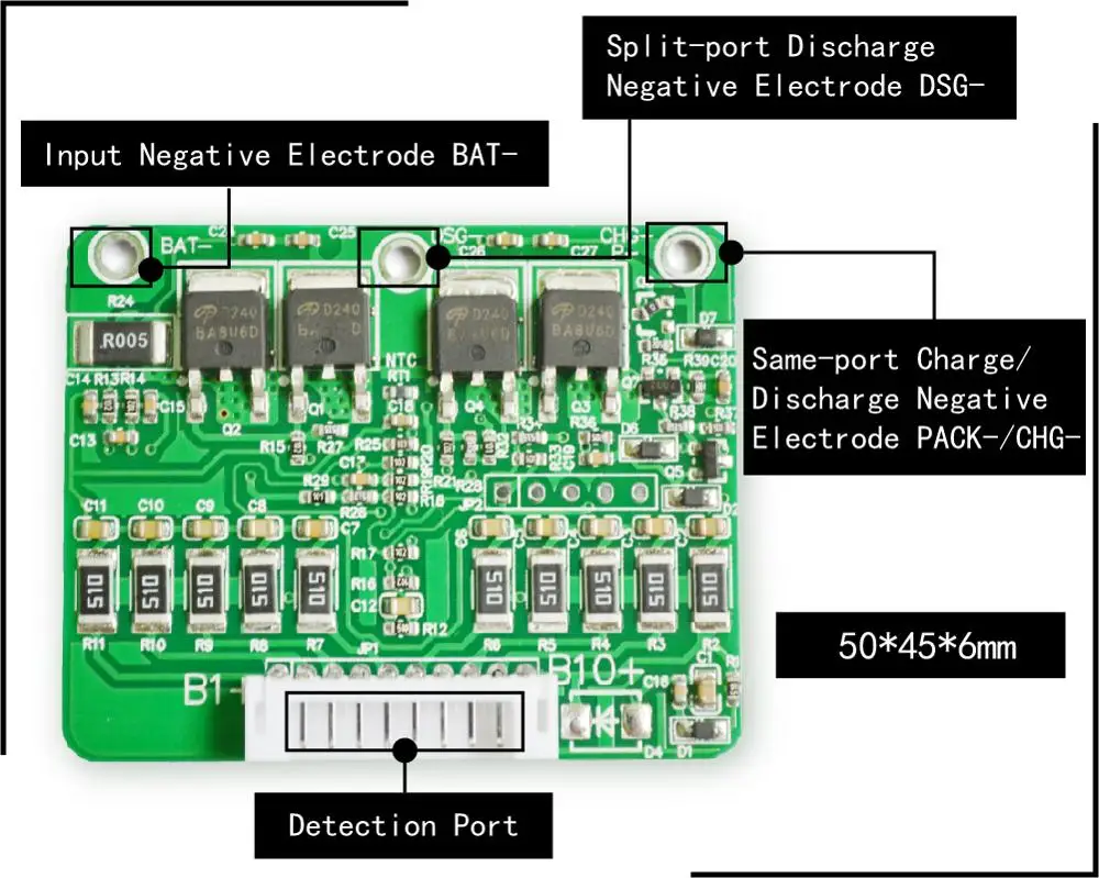 15A 4-10 серия 2,4 V Titanate литиевая батарея Защитная плата пассивный баланс Малый размер CPR-EP4050-E