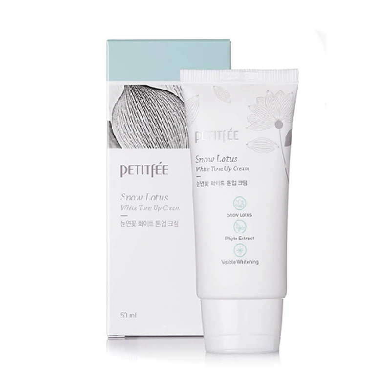 Крем Petitfee Snow Lotus White Tone Up 50 мл Niacinamide отбеливающий крем мгновенный осветляющий