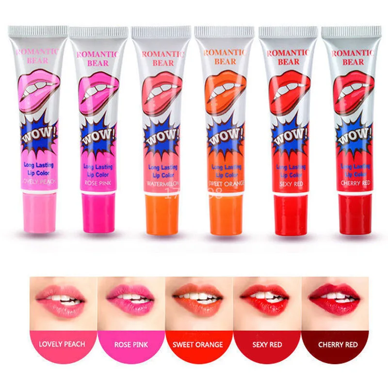 

6 Colors Beauty Lip Gloss Waterproof Long Lasting Liquid Matte Lipstick Color Lipgloss Red Lips Stick Makeup lips Tools