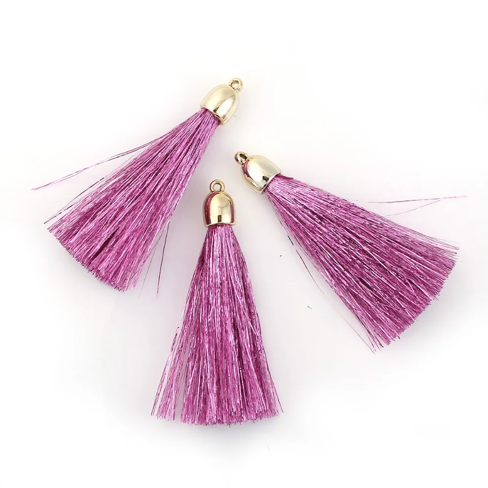 

Trendy fashion gold color cap Polyester tassel Pendant Charm For Woman DIY Earings Jewelry Gift Handmade Jewelry Accessories New