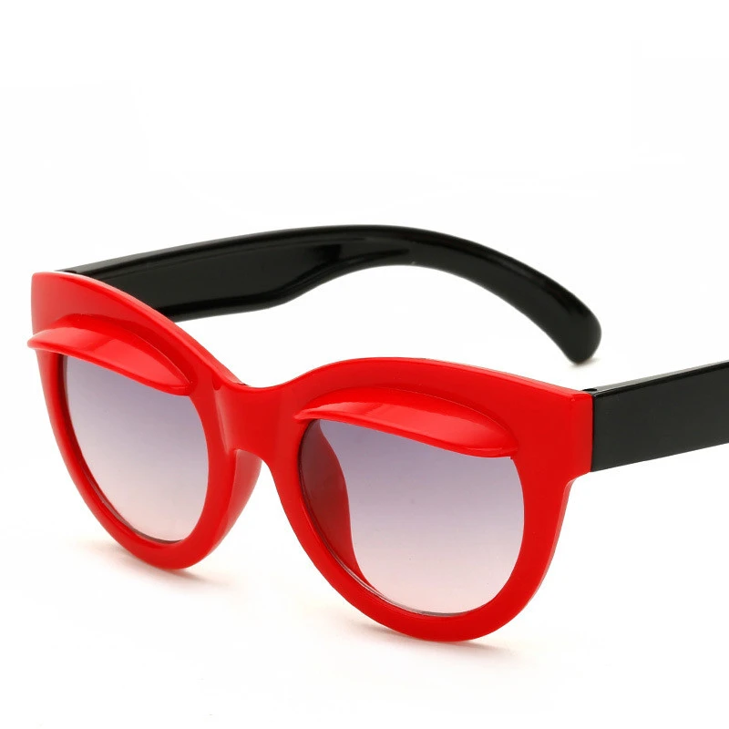 Reggaeon ресниц очки детские солнцезащитные очки Baby Sun-затененные очки на открытом воздухе для мальчиков и девочек украшения UV400
