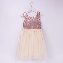 rose gold dress for flower girl