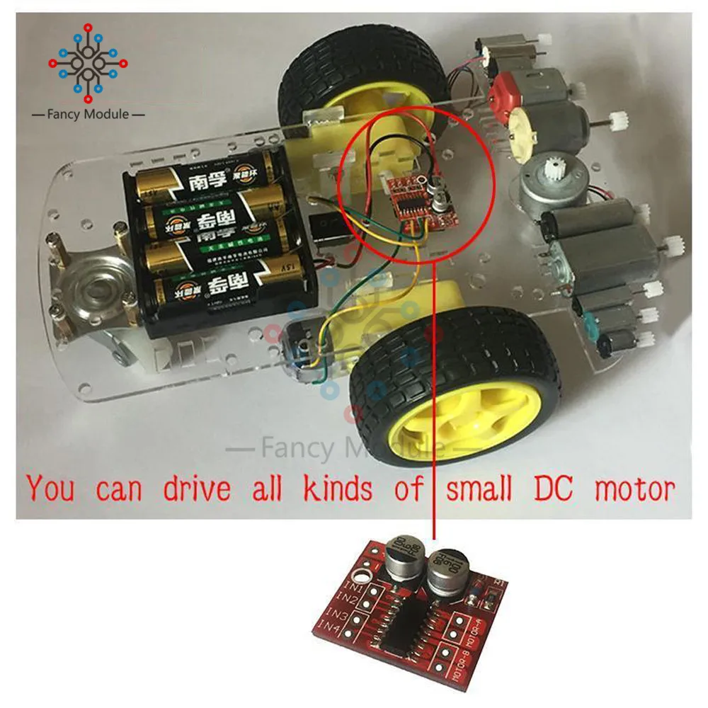 

2PCS/Lot 1.5A 2 Channels DC Motor Driver Module PWM Speed Dual H-Bridge Stepper Motor Driver Board L298N L9110