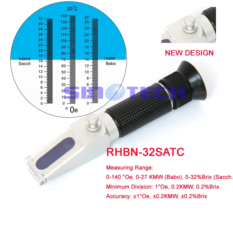 6 шт./партия ручной дизайн Oechsle рефрактометр RHBN-32SATC