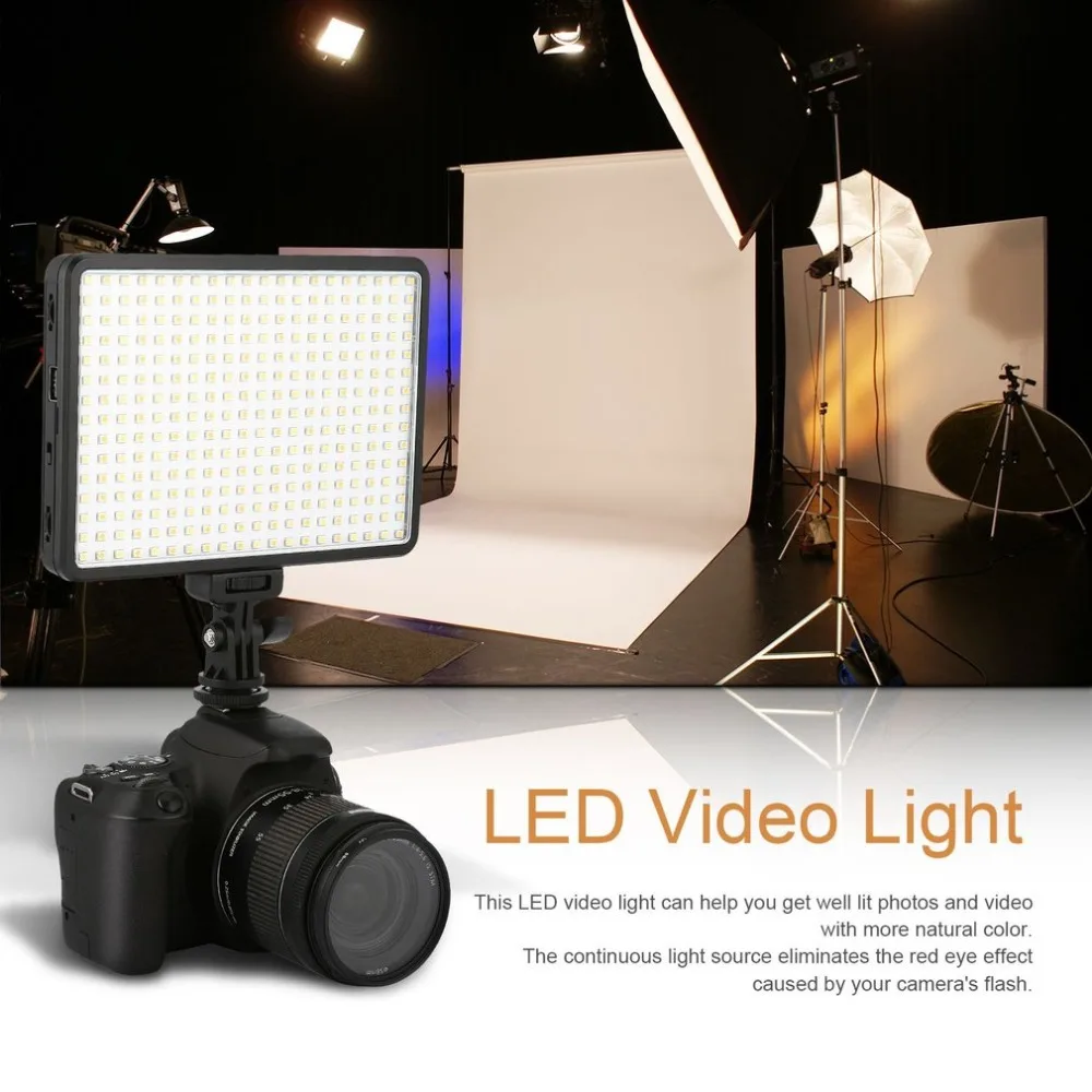 

PAD300 Camera Video LED Light 5600K Dimmable Fill Light Continuous Light Panel 20W for Small Product Portrait Photography