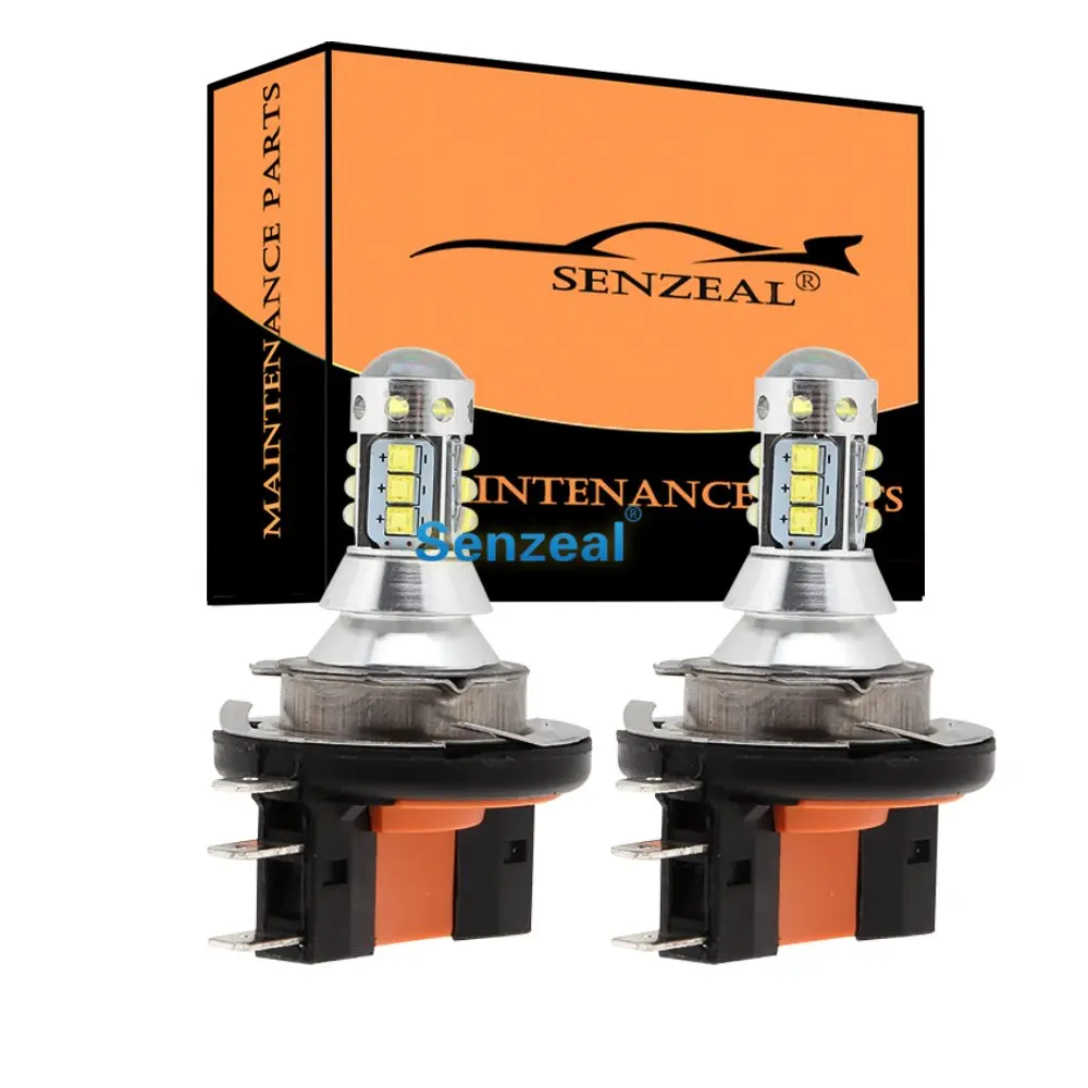 2шт 8000k 1600lm H15 80W 16smd светодиодный авто Интерьер противотуманная фара замена лампы
