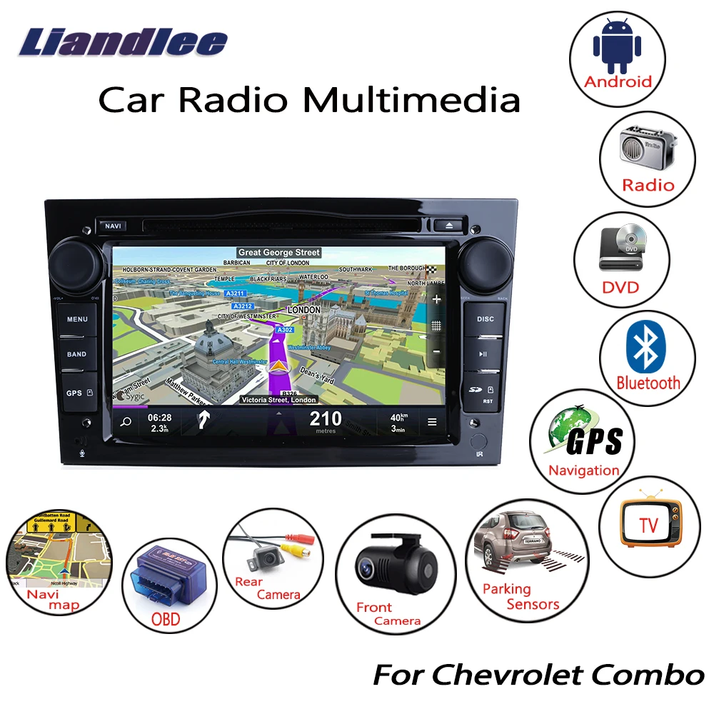 Cheap Liandlee For Chevrolet Combo 2001~2011 Android Car Radio CD DVD Player GPS Navi Navigation Maps Camera OBD TV screen Multimedia 9