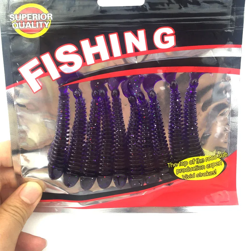 10 pieces/pack Wholesale Cheapest Soft Fishing Lure Luminous Bait 78mm