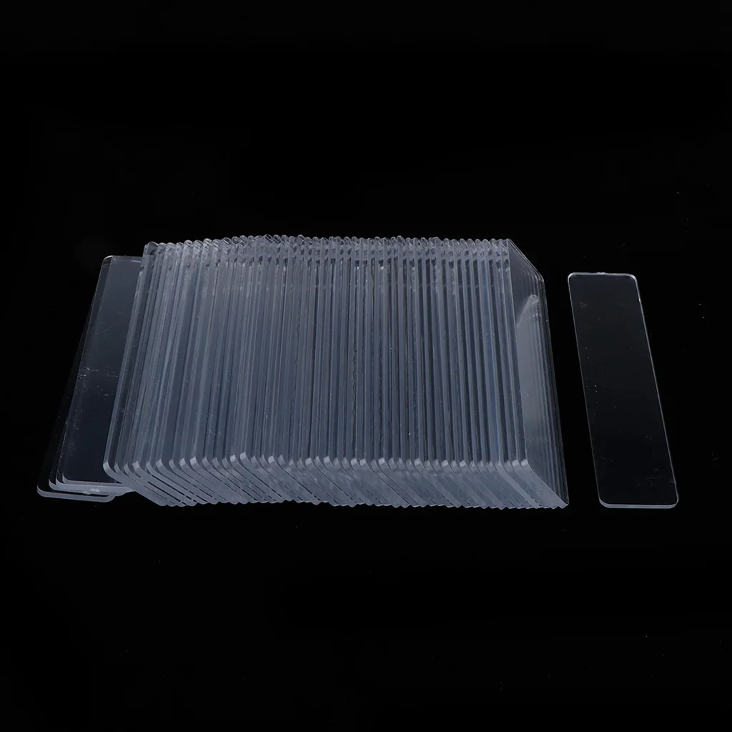 100x Acrylic Nail Art Tips Display Stand Rack False Nail Show Panel Nail Art Desktop Storage Holder Salon Manicure Tool,Clear