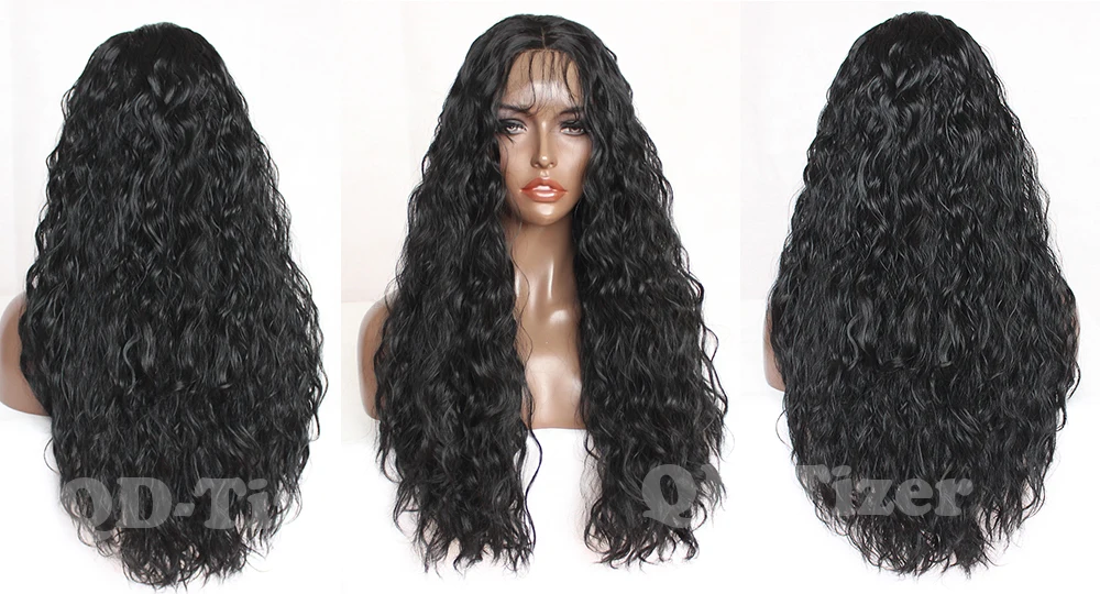 qd-tizer loose curly synthetic lace front wig 7