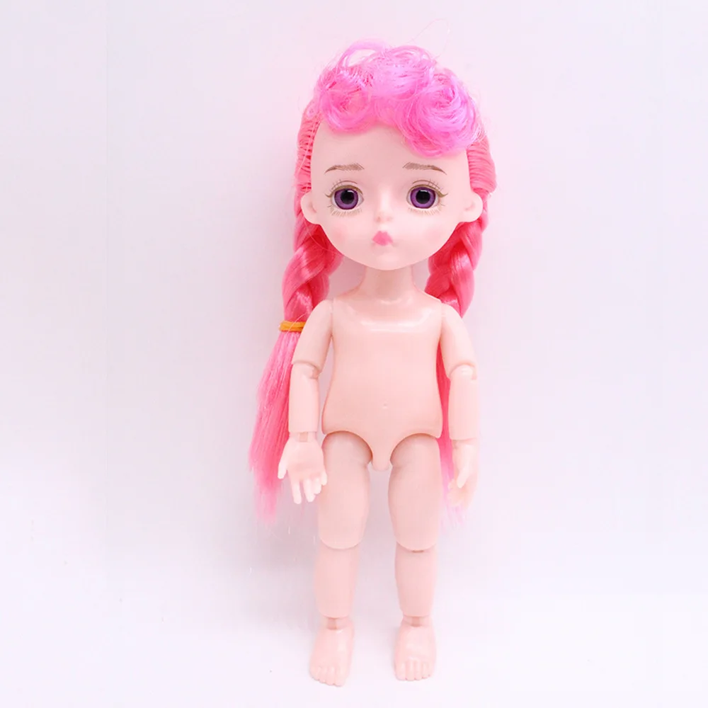 15 см золотые волосы девушки одеваются куклы 13 суставов BJD кукла игрушка с 3D глазом Оригинальная кукла Дети подарок на день рождения Детские игрушки для девочки - Цвет: Double Red Hair