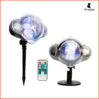 

Mini Snowflake Lawn Projector Star Waterproof Showers IP65 Patterns DIY Led Stage Light Holiday landscape Christmas Party Lamp