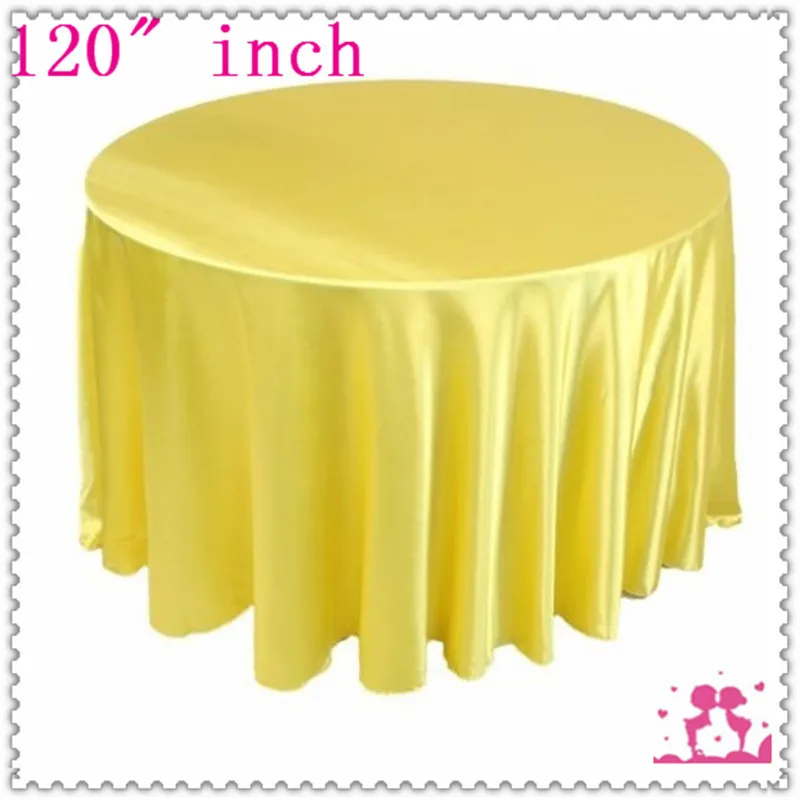 

15pcs 120'' Round Satin Tablecloths for Weddings round tablecloth dining free shipping