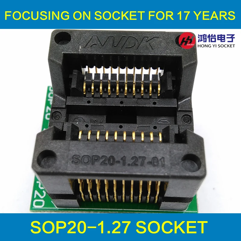

10 pcs / lot SOP20 to DIP20 Socket OTS20-1.27-01 Programmer Adapter Chip IC Test Socket Programming Socket Adapter Wholesale