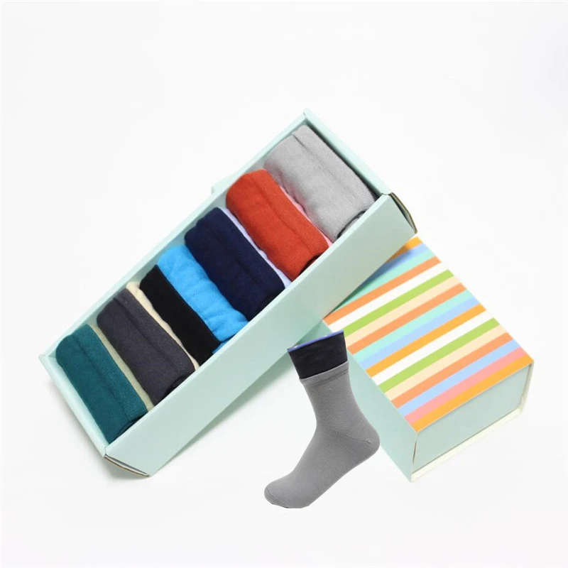 New women socks cotton gift box 6 pairs/lot autumn winter ladies dot