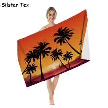 Silstar Tex 3D печать пальмовое дерево геометрическое пляжное банное