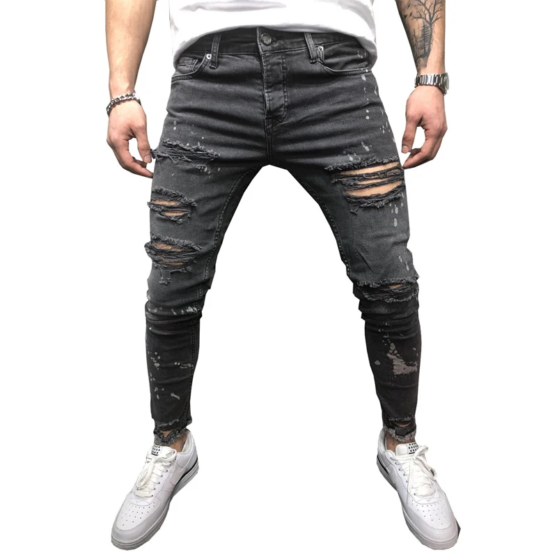 Motorcycle Biker Soft Denim Jeans Homme 
