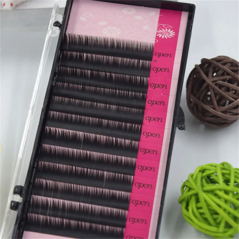 

12rows/tray 0.1C 8/10/12/14MM Natural Lashes for Eyelash Extensions Nautral Soft Individual Lahes Eyes Make Up Thick Maquiagem