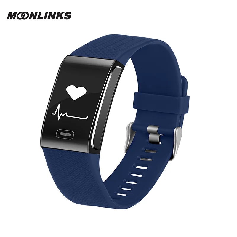 

Moonlinks CK18 ECG Heart Rate Monitor Blood Pressure Monitoring Smart Bracelet Sports Sleep Monitor Watch Smart Phone
