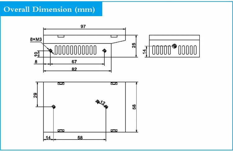 5V2A 12V1A ультра mince двойной сортировки alimentation pour светодиодный светильник полосы SMPS 85 V-264 V AC entree 5 V 12 V sortieD-20A