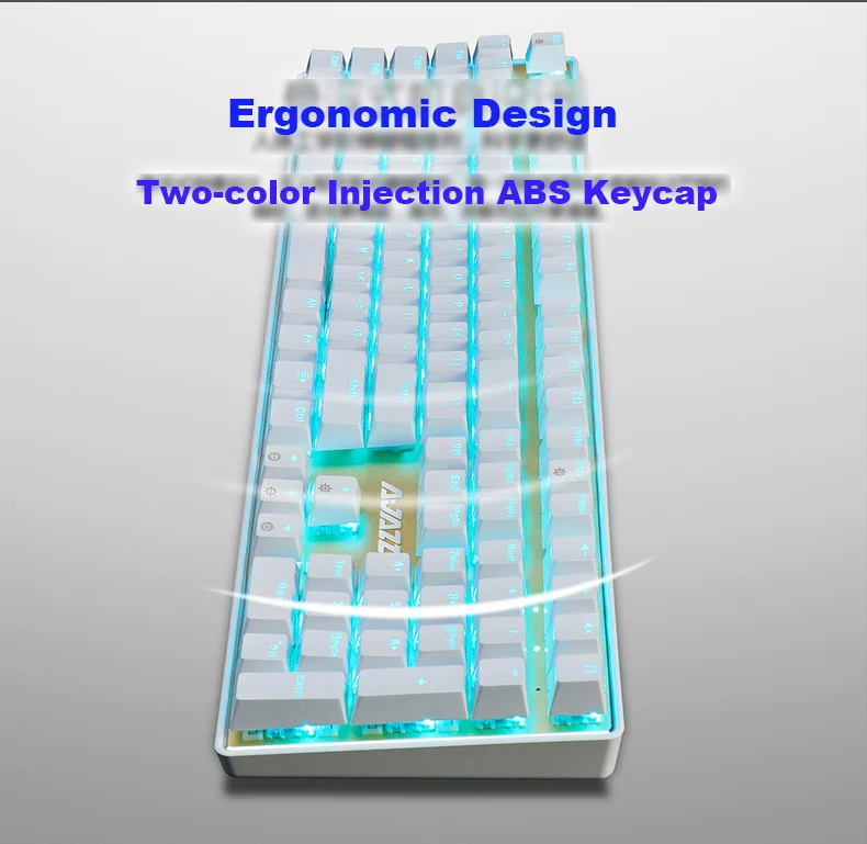 108 ключей Ajazz AK33i проводной светодиодный Usb с подсветкой эргономичная Механическая игровая клавиатура геймер мультимедийный ноутбук компьютер