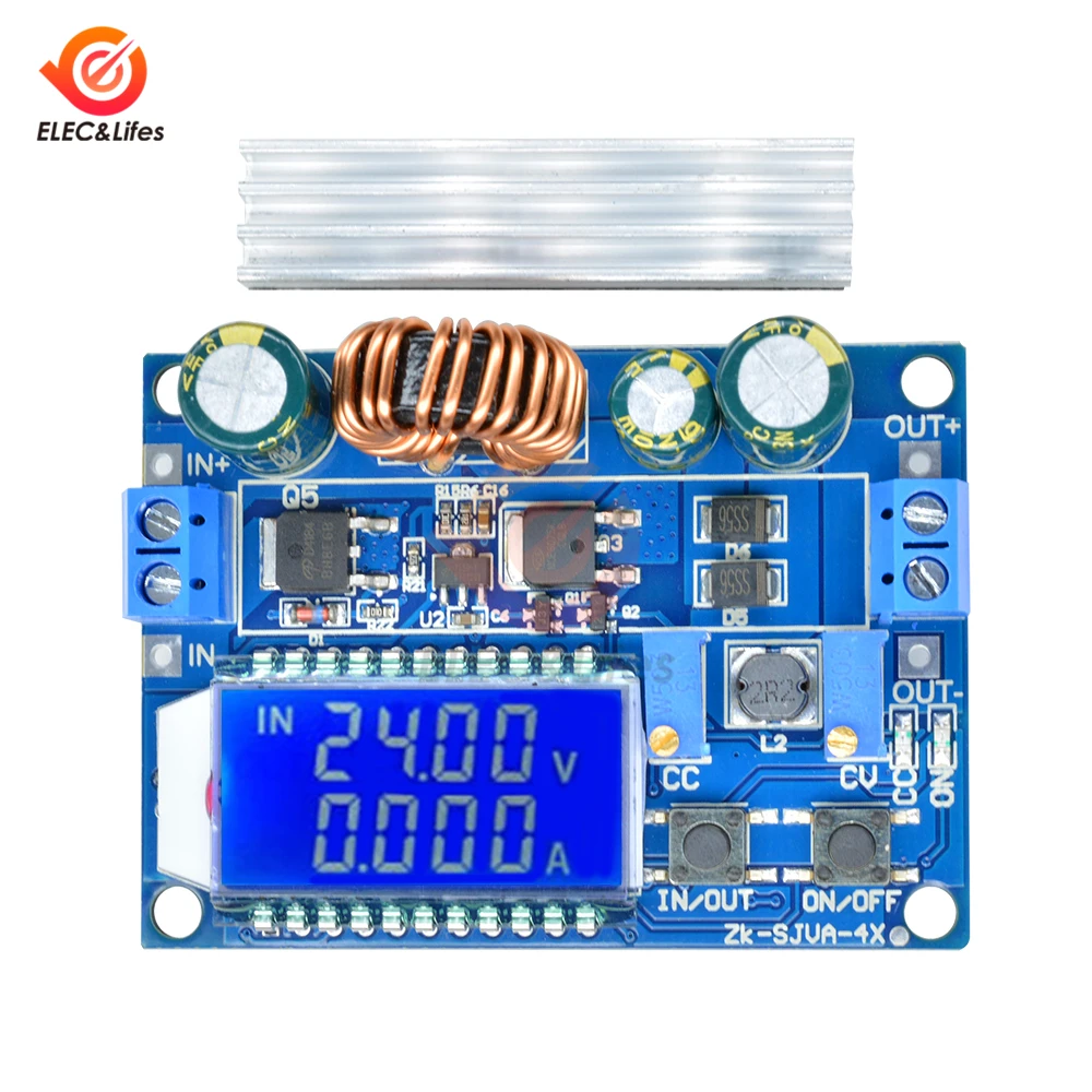 DC-DC 35 Вт 4А ЖК-цифровой автоматический понижающий модуль питания 5,5-30 в до 0,5-30 в модуль постоянного напряжения постоянного тока