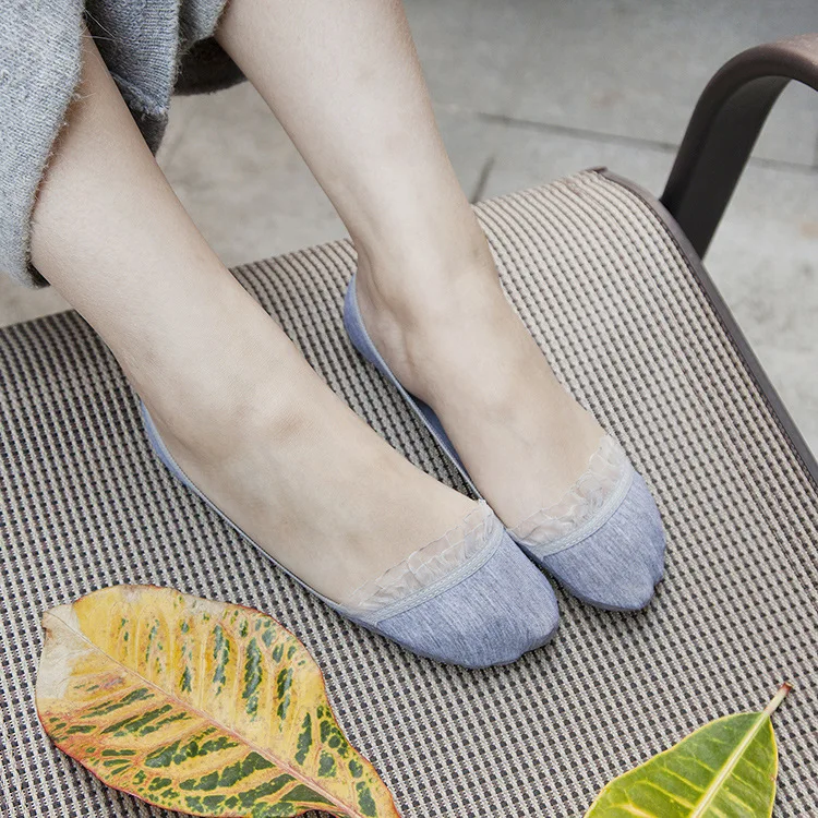 SP& CITY/Хлопковые дышащие женские невидимые носки на высоком каблуке; носки-башмачки; женские мягкие летние кружевные низкие короткие носки