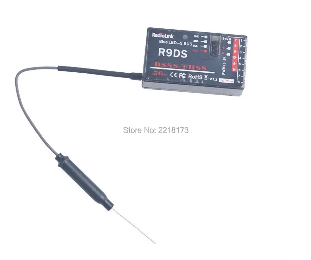 

RadioLink R9DS 2.4G 9CH DSSS Receiver for RadioLink AT9 AT10 Transmitter RC Helicopter Multirotor Support S-BUS