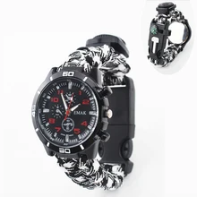 Multi-functional Paracord Bracelet Outdoor Camping Survival Watch Paracord 550 Rope Buckle Tent Tight braided Paracord Band