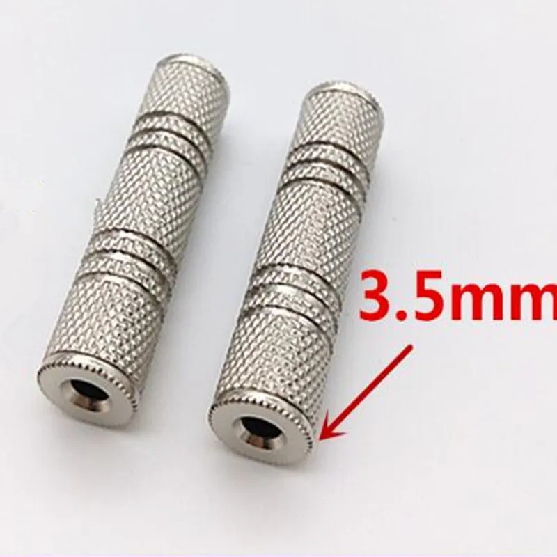 

1pcs plated 3.5mm 1/8" Female to 3.5mm Female Jack Audio Stereo connector