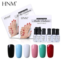 HNM Полупостоянный Lucky Lacuqer светодиодный светильник лак для ногтей Подарочная коробка набор 6 шт./комплект DIY живопись геллак Классический Цвет Гель-лак набор