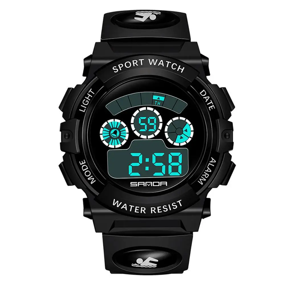 

Sanda Men Waterproof LED Display Electronic Watch Students Outdoor Sports Wristwatch Gift san0
