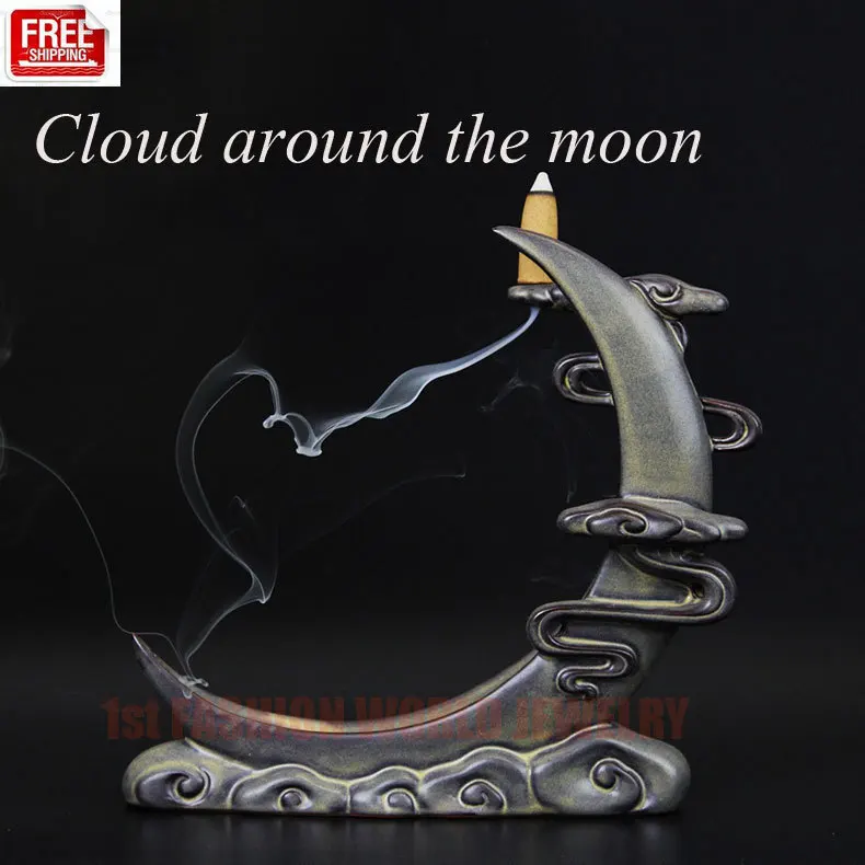 Ceramic Incense burner Cloud Around The Moon For Incense Cone Incense