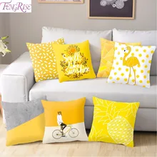 

FENGRISE Polyester Geometric Cushion Yellow Pineapple Pillow Decorative Cushion for Sofa DIY Printed Pillow Seat Chair Cushion