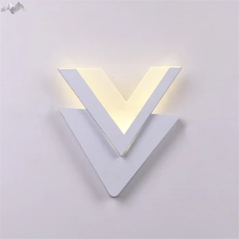 

JW Creative New Post Modern Warm White Wall Light for Home Lighting Decoration LED V Shape for Cafe /bedroom Lights Fixture
