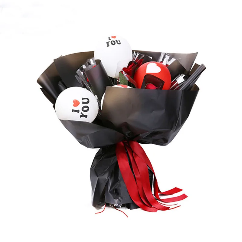 50 шт./лот оберточная бумага для цветка розы один пластиковый Opp пакет цветочный упаковка букета материал Свадебная вечеринка украшения