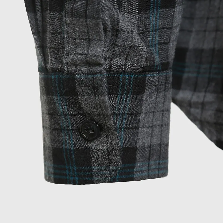 Рубашка мужская с длинным рукавом хлопок в клетку западном стиле|men plaid shirt|pattern
