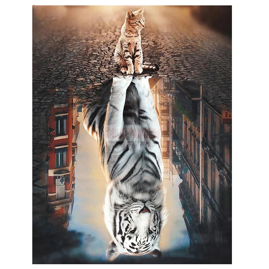 full-Square-drill-5d-diamond-painting-cat-and-tiger-patterns-Diamond-Embroidery-Cross-Stitch-Mosaic-diamond
