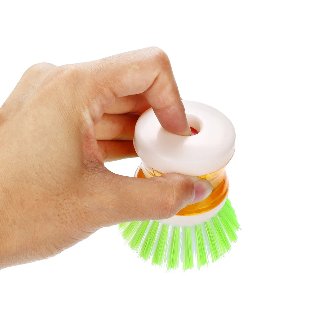 

NewDish Brush with Washing Up Liquid Soap Dispenser Kitchen Utensil Pot kitchen accessories kitchen tools gadget