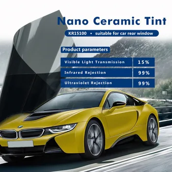 

1.52x15m Thicken 4MIL Nano Ceramic Film Sun Preotection Solar Window Tint Film KR-15100