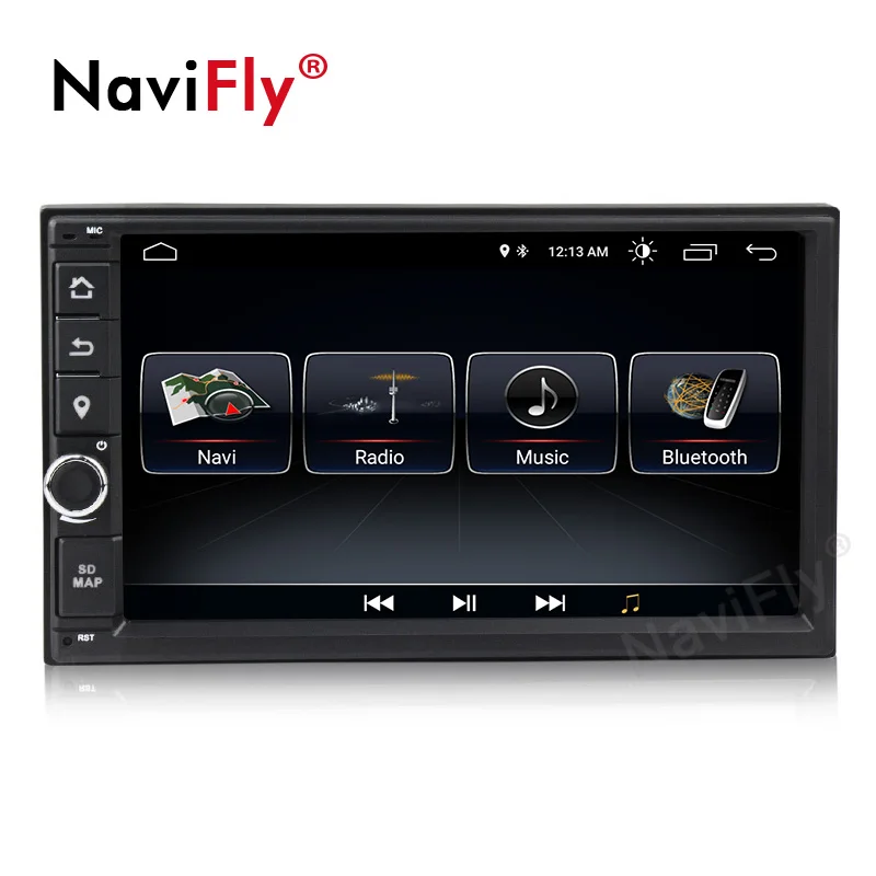 Discount Navifly Android 8.1 Quad Core Radio 7inch 2DIN Universal Car Stereo Audio Head unit NO DVD player GPS Support WIFI DVR OBD BT 0