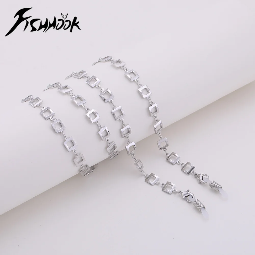 

Fishhook 1pcs 78cm Sunglass Square SIlver Gold Lanyard Strap Necklace Line Eyeglass Glasses Chain Cord for Reading Glasses