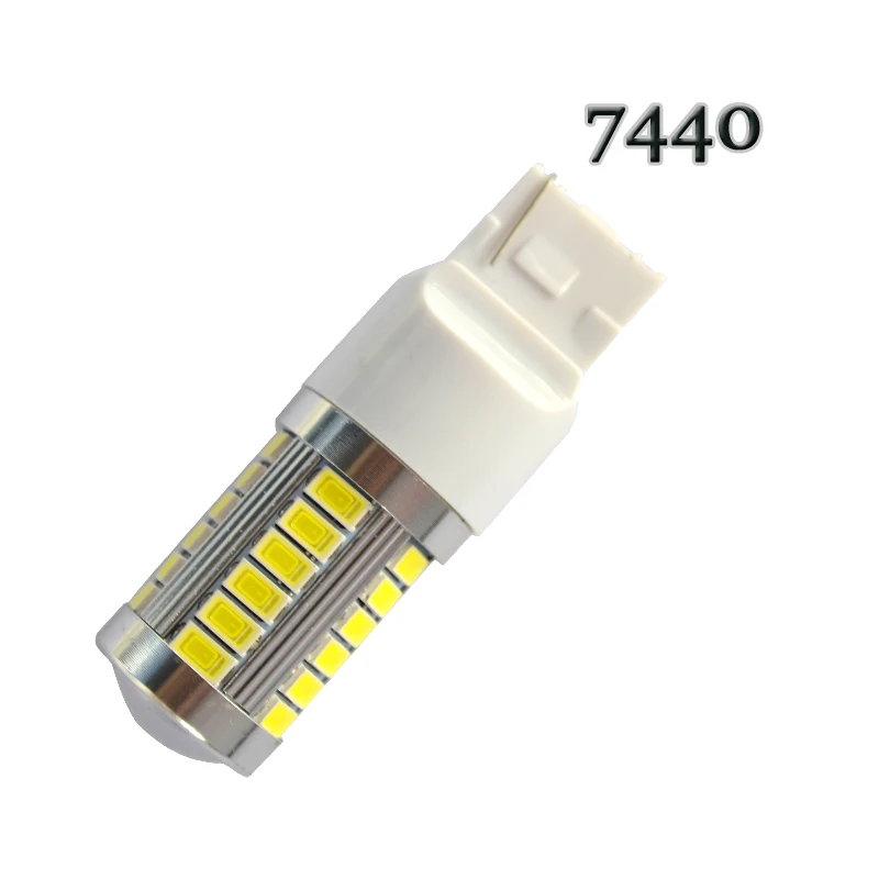 50 шт. T20 7443 Strobe flash 33 SMD 5630 Светодиодный автомобильный сигнал поворота обратный лампы 7440 светодиодный мотор лампы тормозных огней белый красный цвет: желтый, 12 V