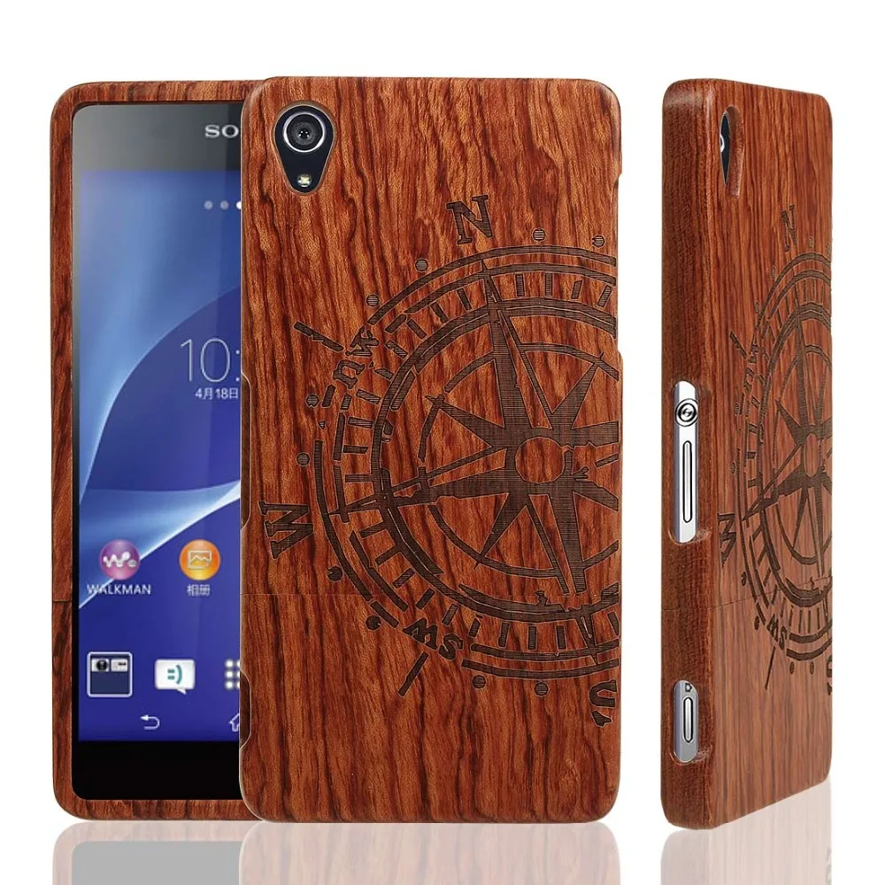 100 Natural Wood Case for SONY Xperia Z Series Z5 Z4 Z3 Z2 Z1 M5 Real