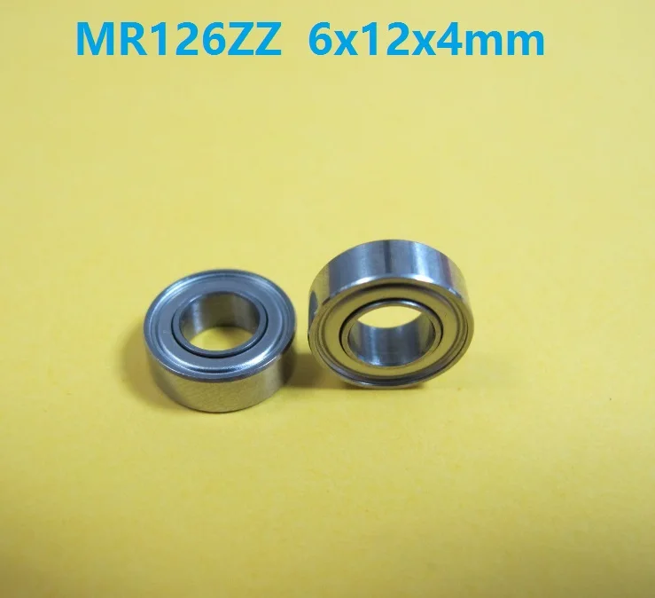 

50pcs/100pcs/500pcs MR126 ZZ MR126ZZ MR126Z 6x12x4 mm Miniature deep groove Ball Bearing double shielded 6*12*4mm