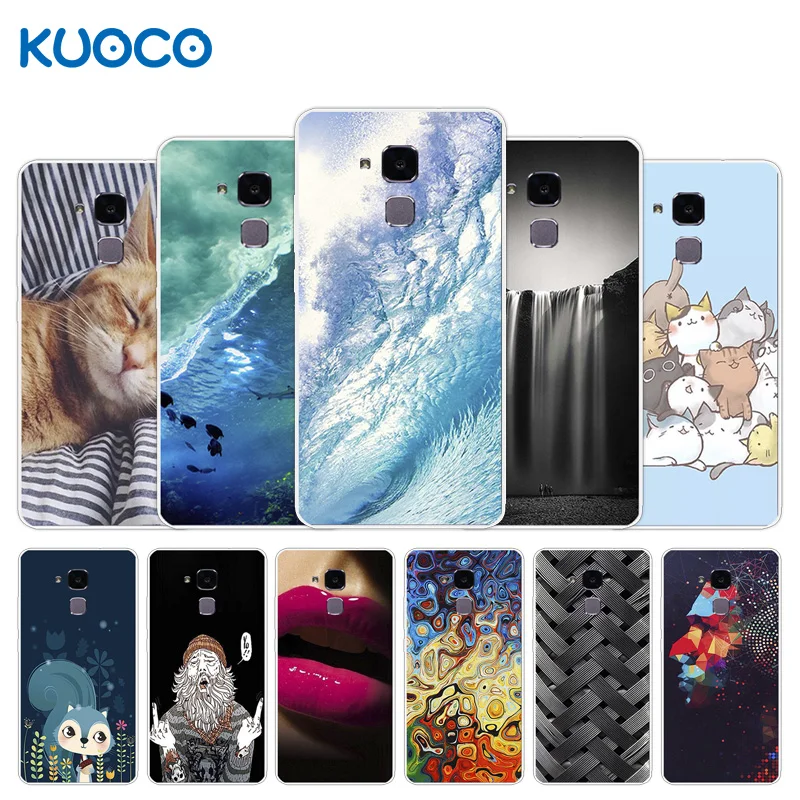 

Clear Soft For Huawei Honor 5C Shell Silicone Phone Case Sea Waves Design for Huawei Honor 7 Lite GT3 Ultrathin Back Cover Capa